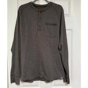 The North Face Men's Gray Henley Long Sleeve Shirt Size XL